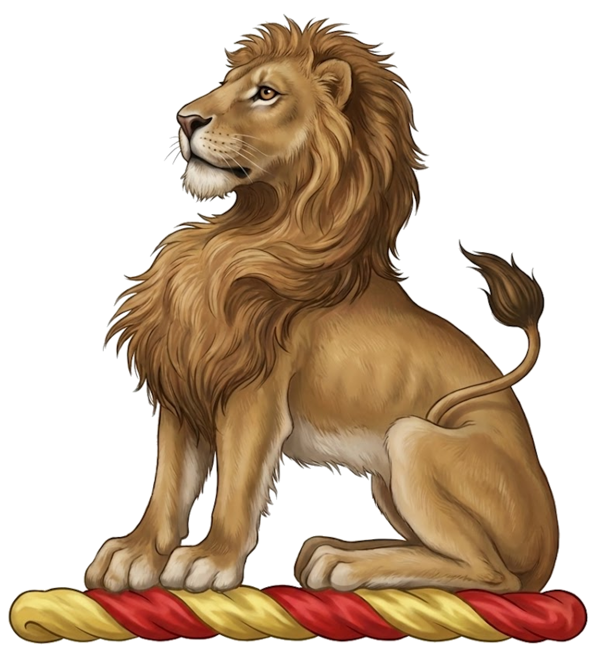 A Lion Sejant digital download: Includes Color PNG, B&W PNG, and SVG vector files