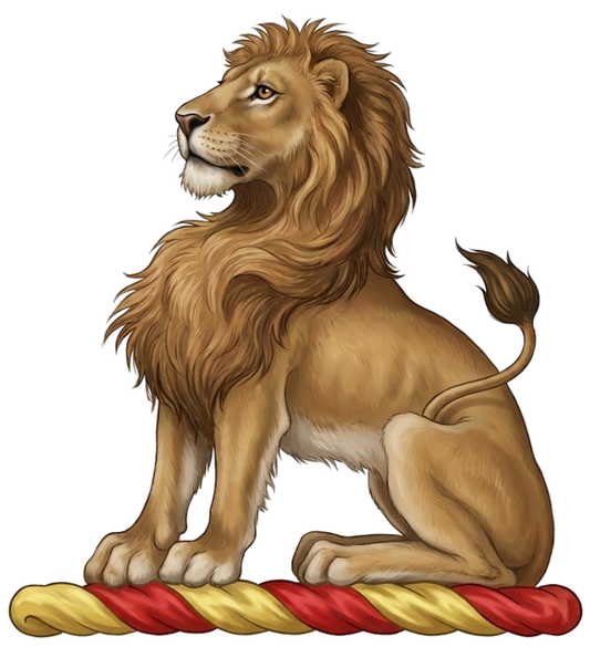 A Lion Sejant digital download: Includes Color PNG, B&W PNG, and SVG vector files