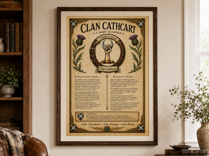 Scottish Clan Cathcart Heritage Poster - Instant Digital Download