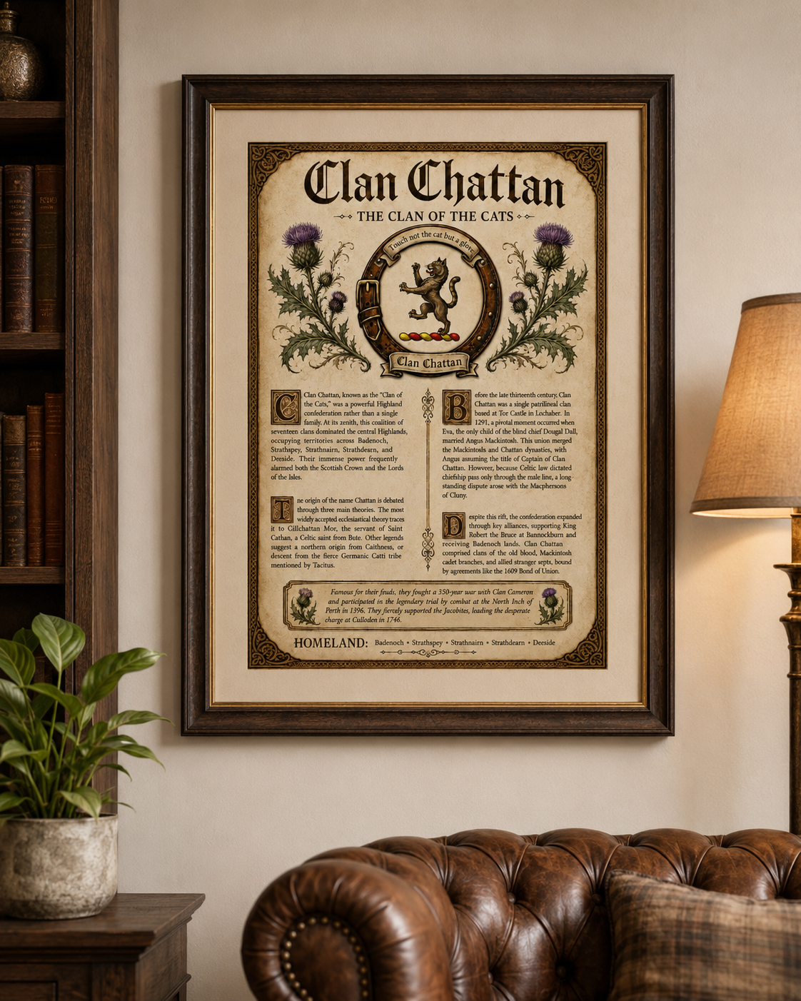 Scottish Clan Chattan Heritage Poster - Instant Digital Download