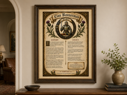 Scottish Clan Bannerman Heritage Poster - Instant Digital Download