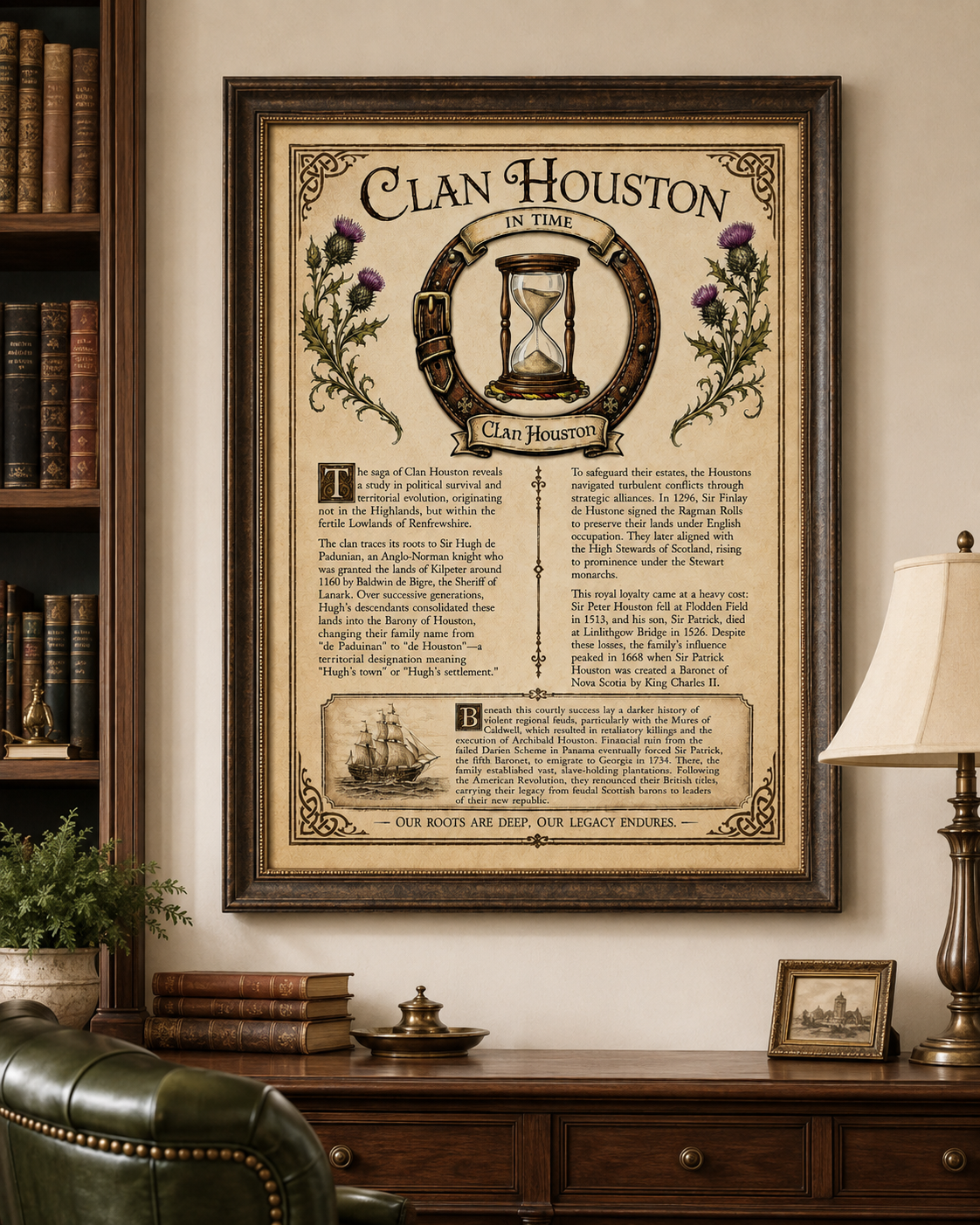 Scottish Clan Houston Heritage Poster - Instant Digital Download