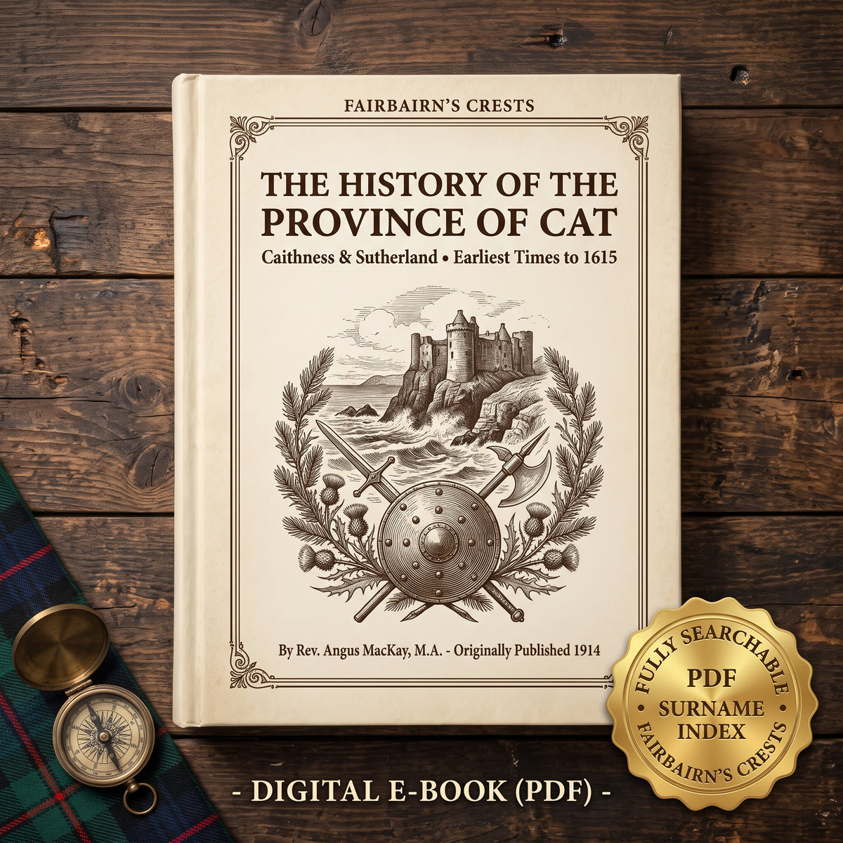 The History of the Province of Cat: Caithness, Sutherland & Strathnaver Genealogy & Clan History to 1615 – Rev. Angus MacKay (1914) – Searchable Digital PDF Edition