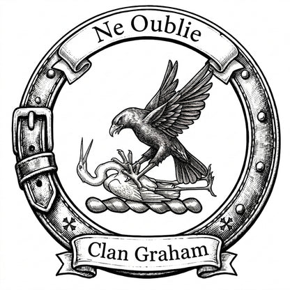 Clan Graham Crest digital download: Includes Color PNG, B&W PNG, and SVG vector files