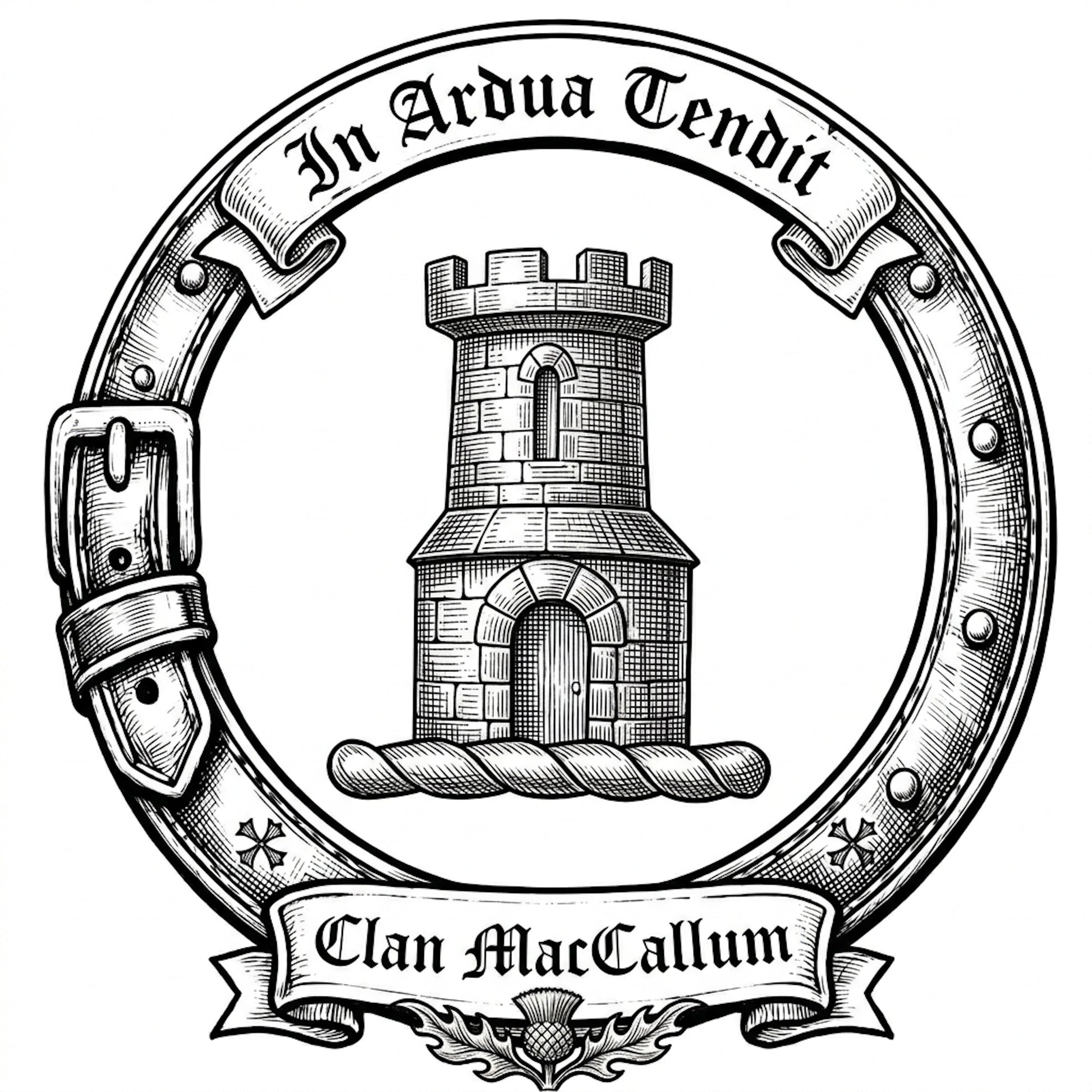 Clan MacCallum Crest digital download: Includes Color PNG, B&W PNG, and SVG vector files