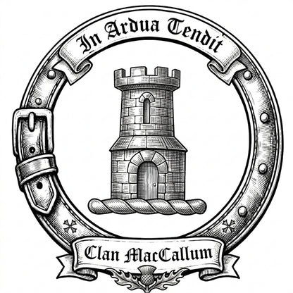 Clan MacCallum Crest digital download: Includes Color PNG, B&W PNG, and SVG vector files