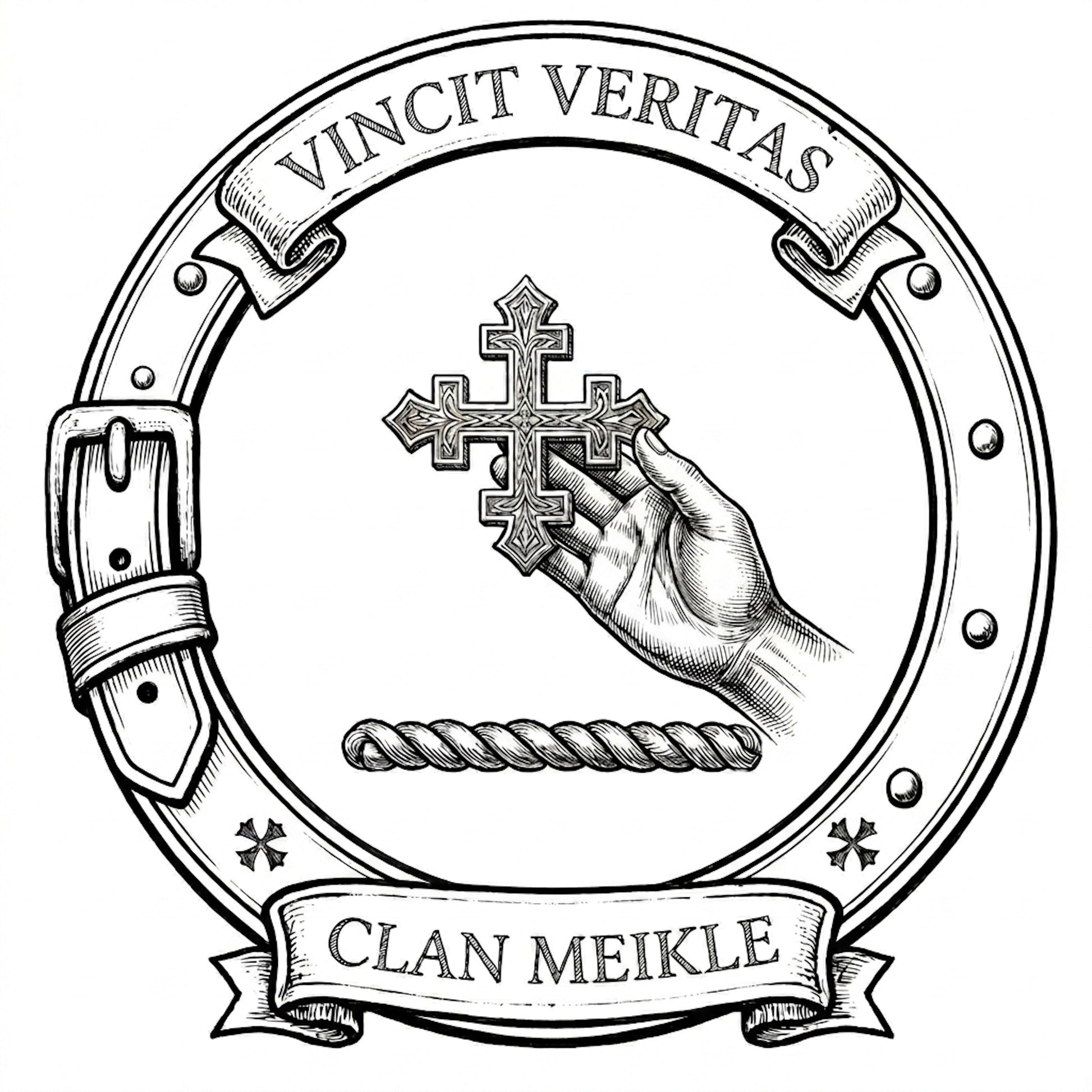 Clan Meikle Crest digital download: Includes Color PNG, B&W PNG, and SVG vector files
