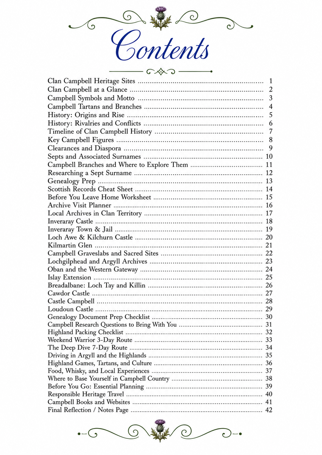 In the Footsteps of Clan Campbell: Ancestral Travel Guide & Genealogy Planner