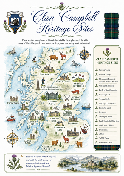 In the Footsteps of Clan Campbell: Ancestral Travel Guide & Genealogy Planner