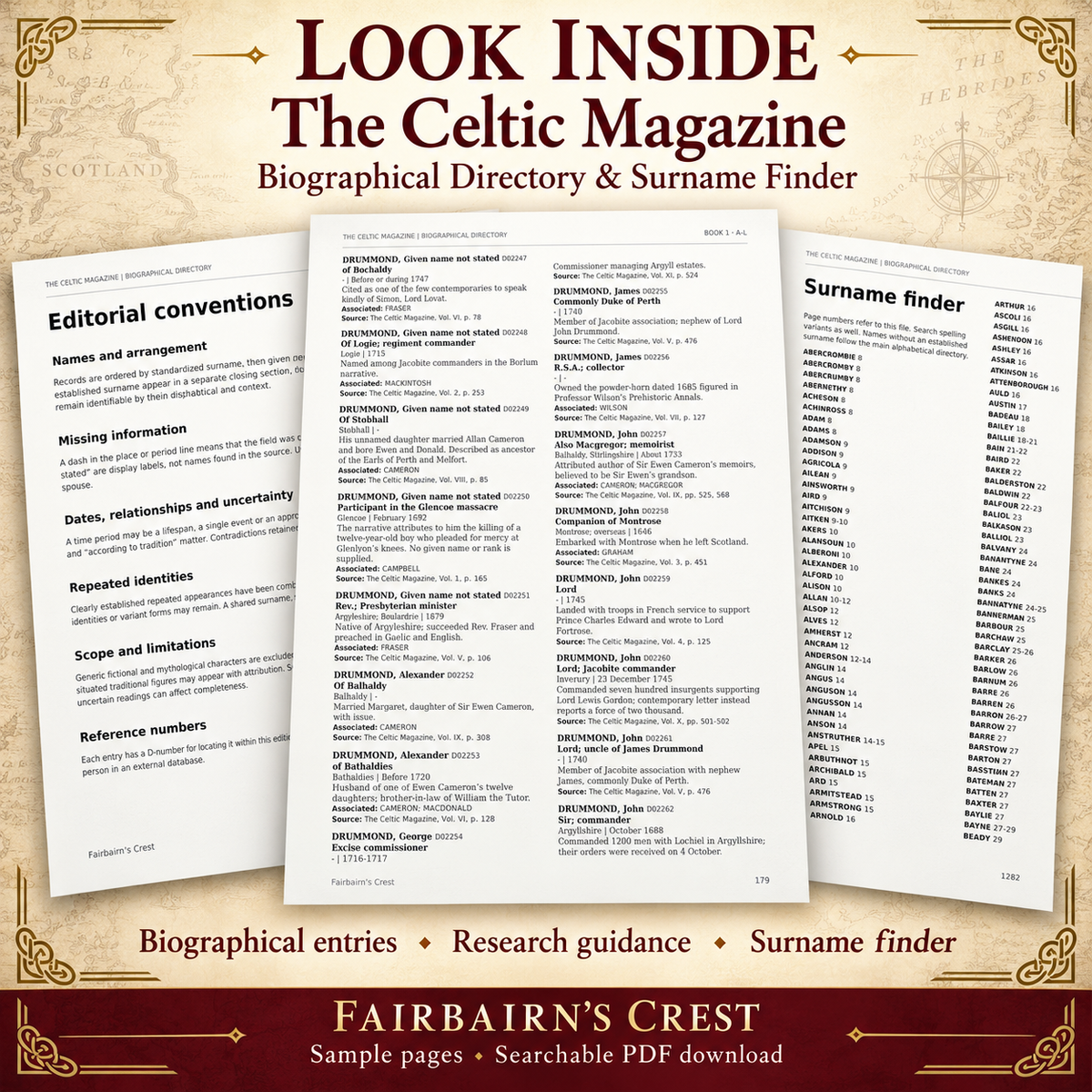 The Celtic Magazine Scottish Genealogy & Biographical Directory – Searchable PDF Download