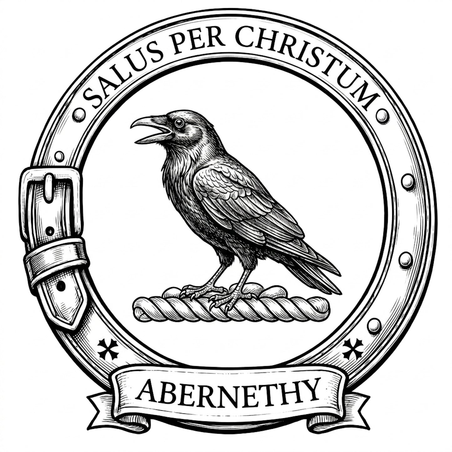 Clan Abernethy Crest digital download: Includes Color PNG, B&W PNG, and SVG vector files