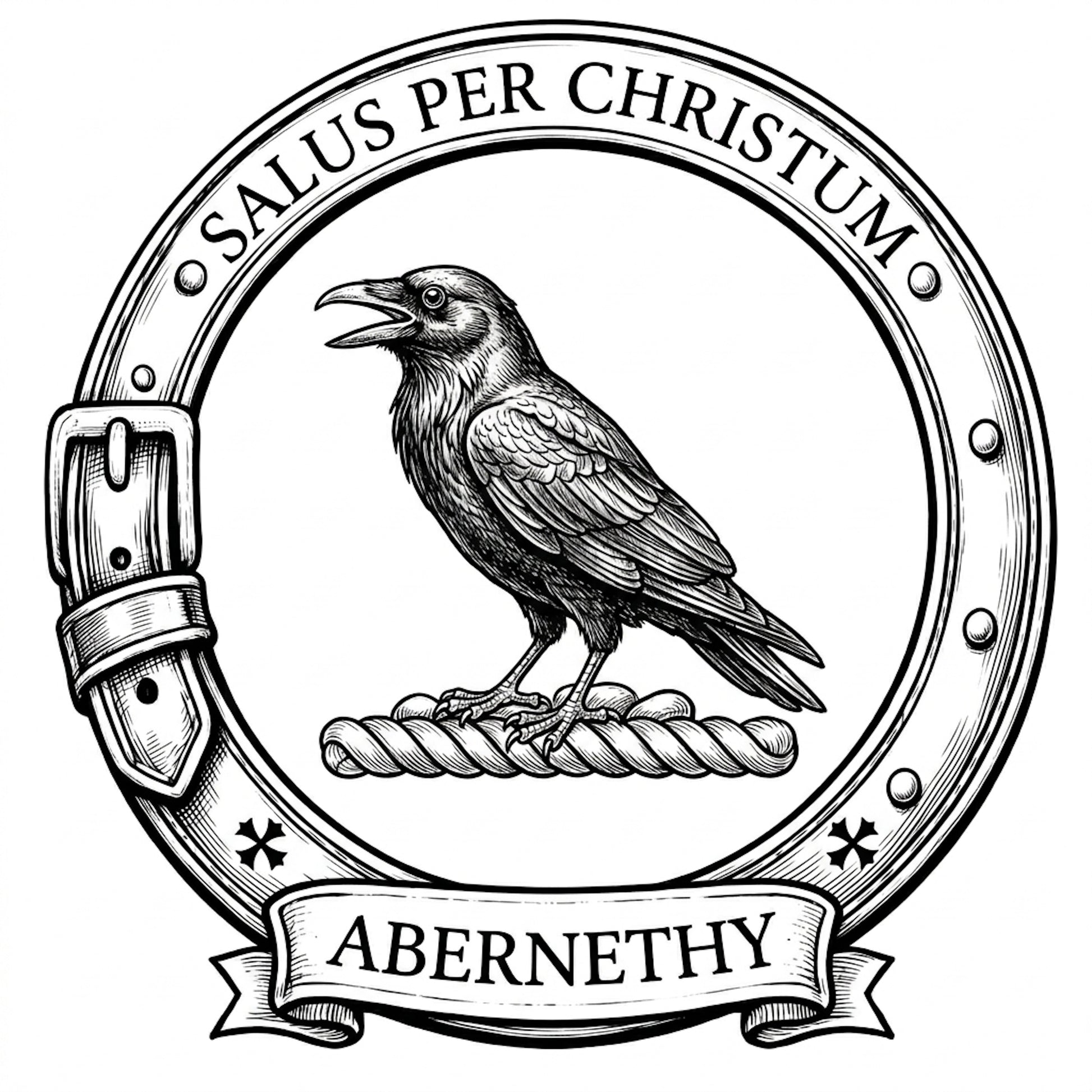 Clan Abernethy Crest digital download: Includes Color PNG, B&W PNG, and SVG vector files