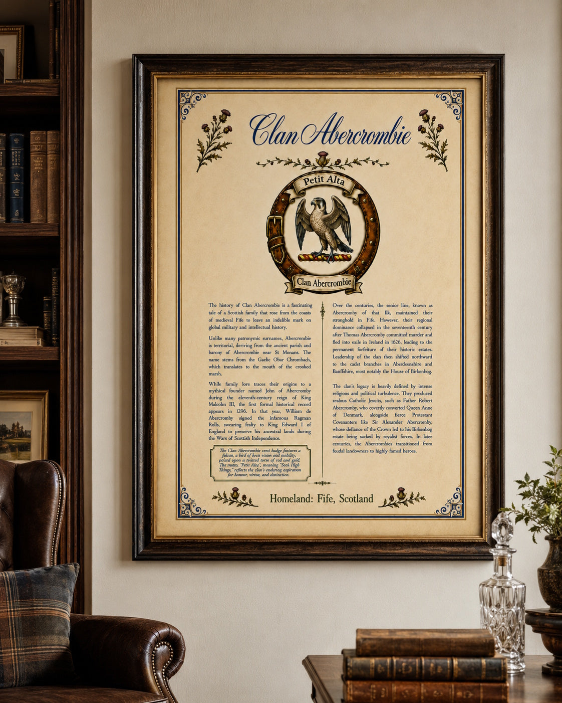 Scottish Clan Abercrombie Heritage Poster - Instant Digital Download