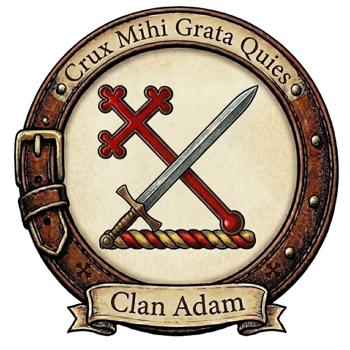 Clan Adam Crest digital download: Includes Color PNG, B&W PNG, and SVG vector files