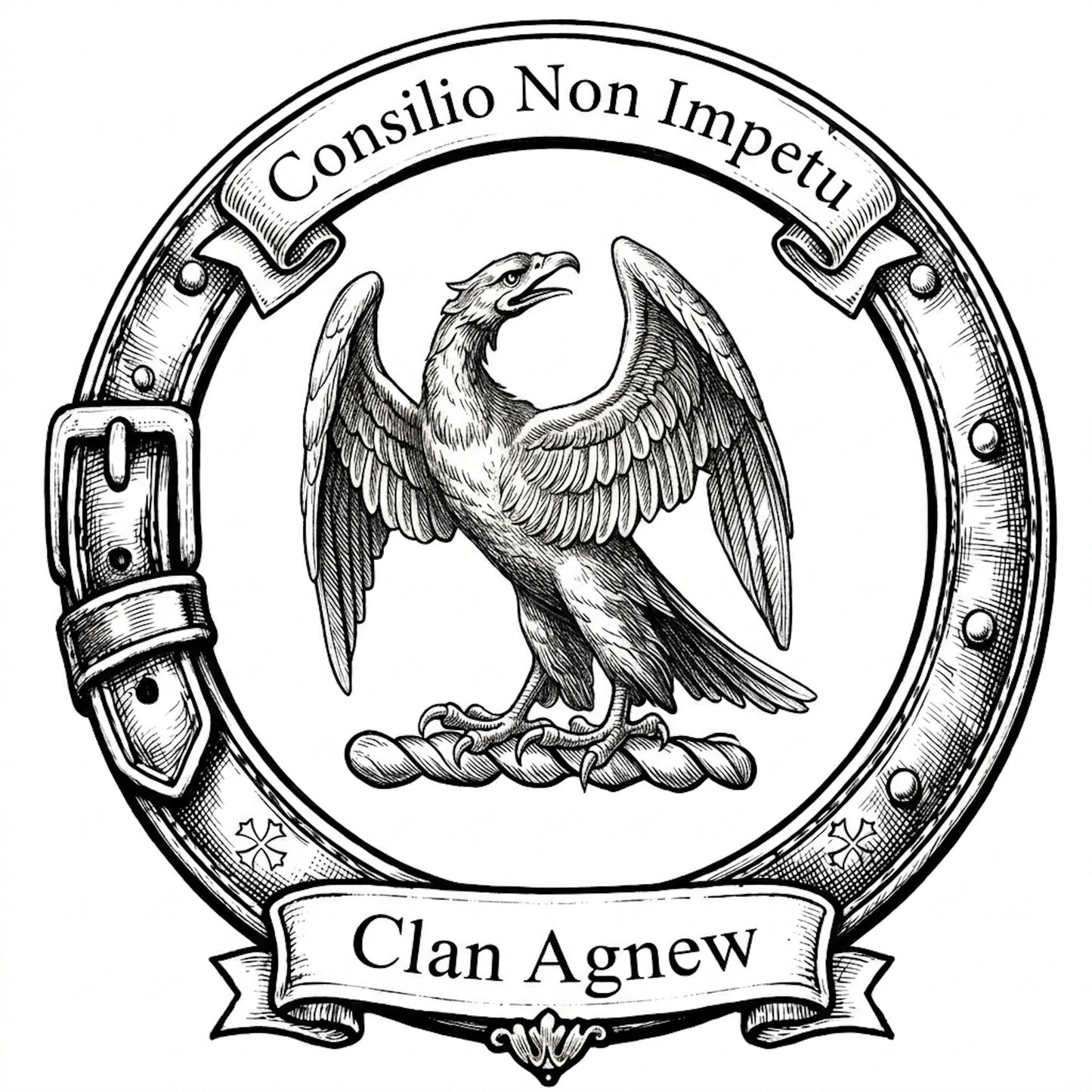 Clan Agnew Crest digital download: Includes Color PNG, B&W PNG, and SVG vector files