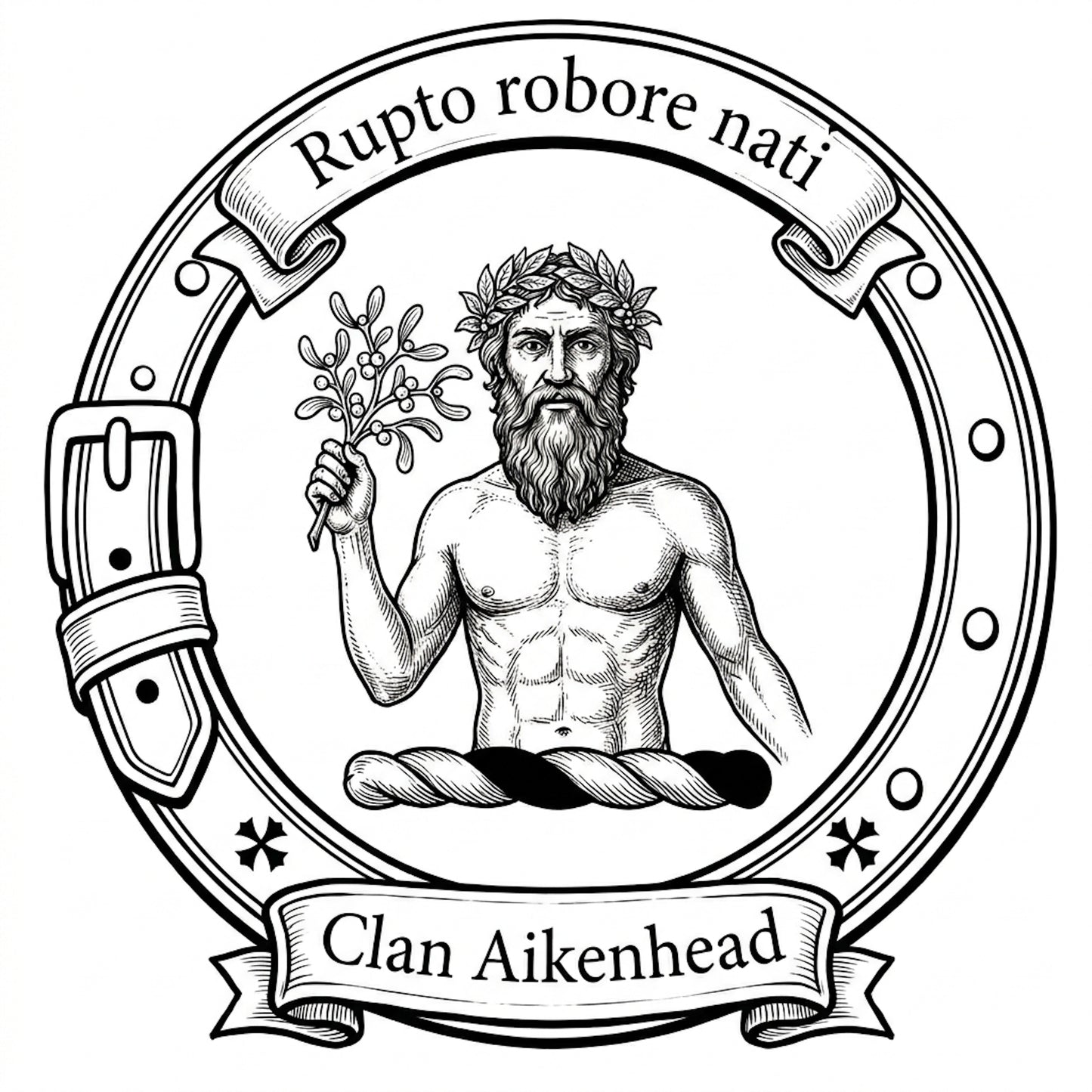 Clan Aikenhead Crest digital download: Includes Color PNG, B&W PNG, and SVG vector files