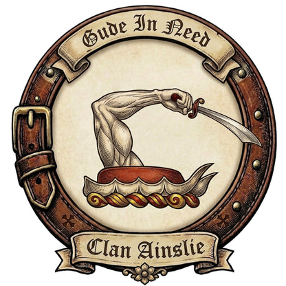 Clan Ainslie Crest digital download: Includes Color PNG, B&W PNG, and SVG vector files