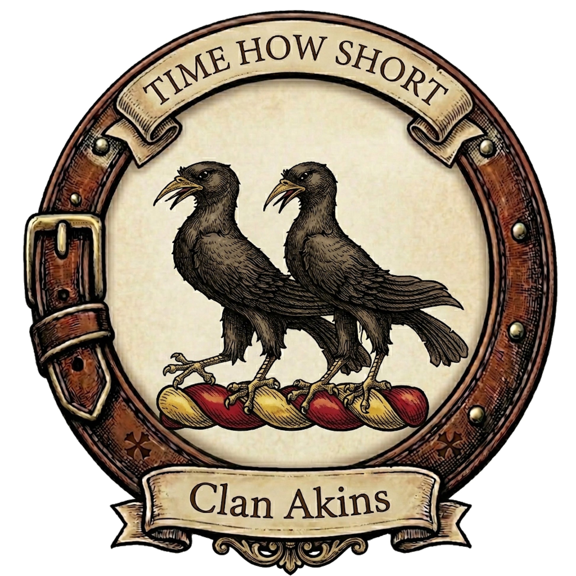 Clan Akins Crest digital download: Includes Color PNG, B&W PNG, and SVG vector files