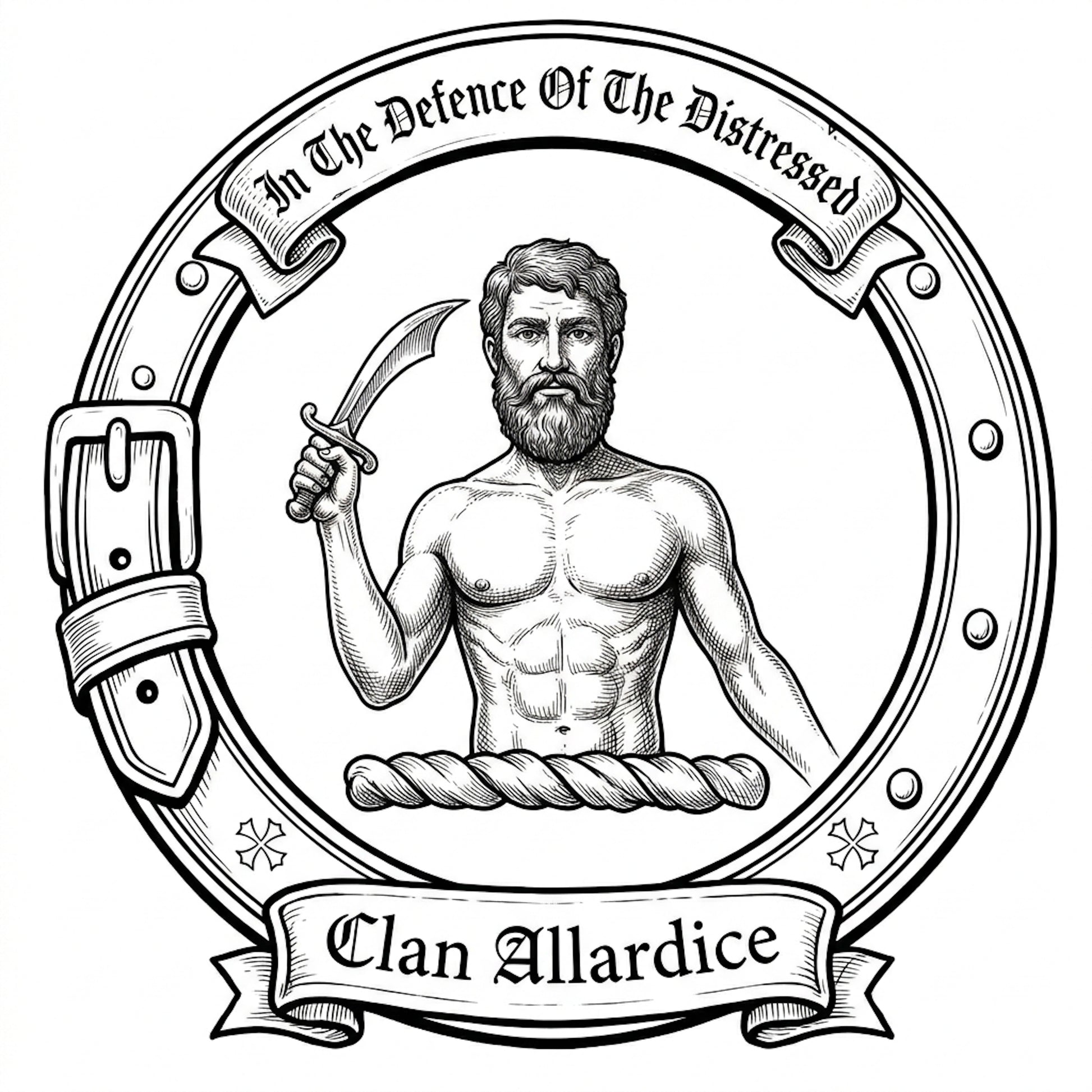 Clan Allardice Crest digital download: Includes Color PNG, B&W PNG, and SVG vector files