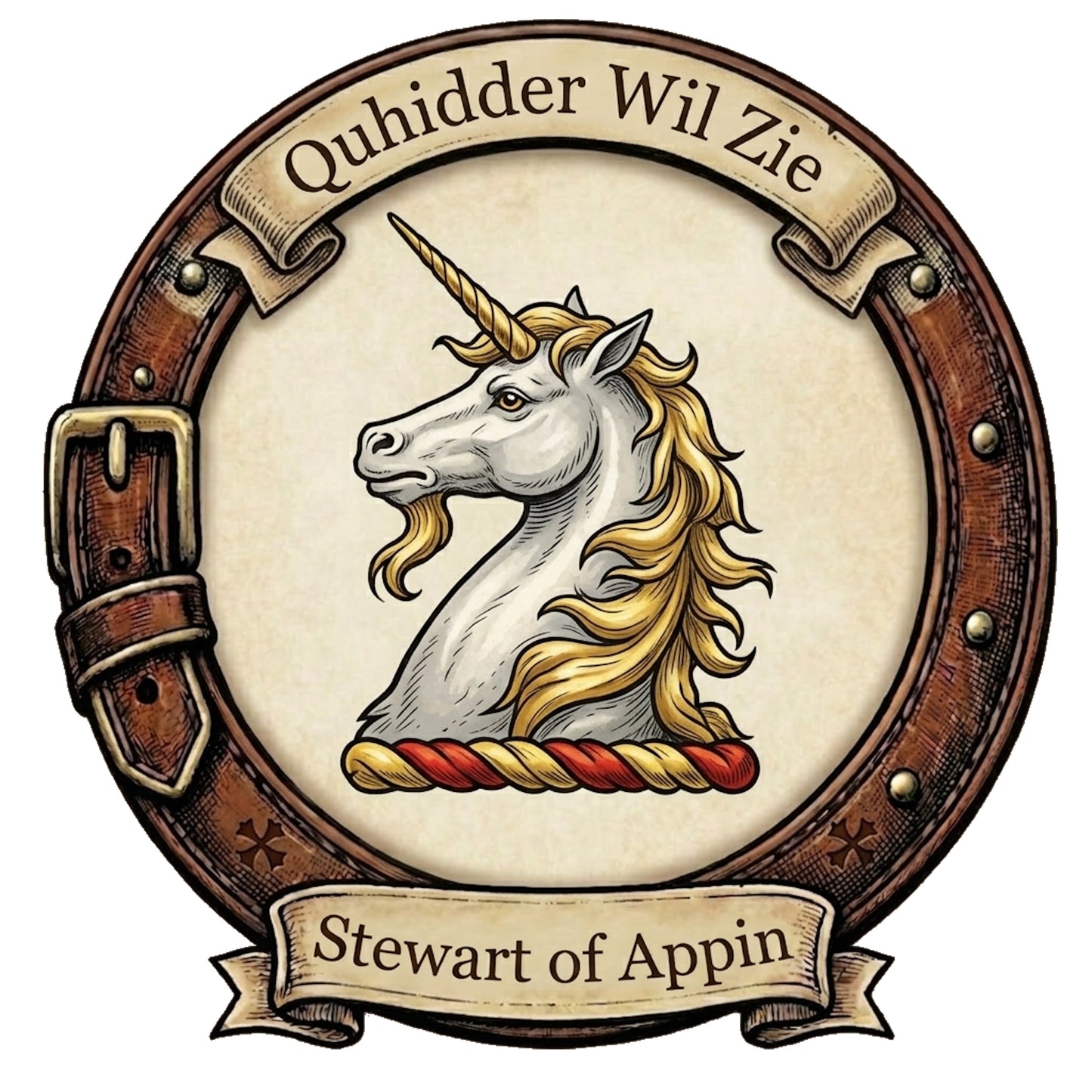 Clan Stewart of Appin Crest digital download: Includes Color PNG, B&W PNG, and SVG vector files