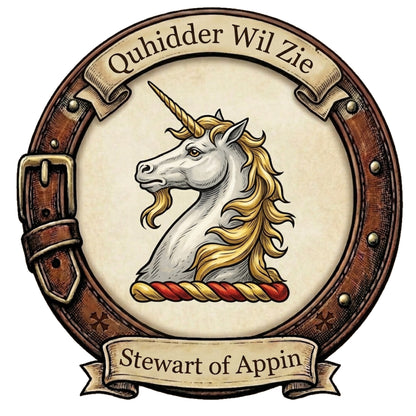 Clan Stewart of Appin Crest digital download: Includes Color PNG, B&W PNG, and SVG vector files