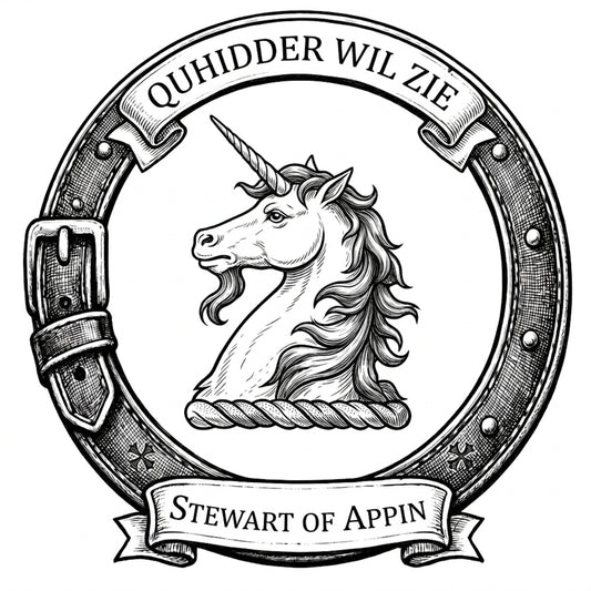 Clan Stewart of Appin Crest digital download: Includes Color PNG, B&W PNG, and SVG vector files