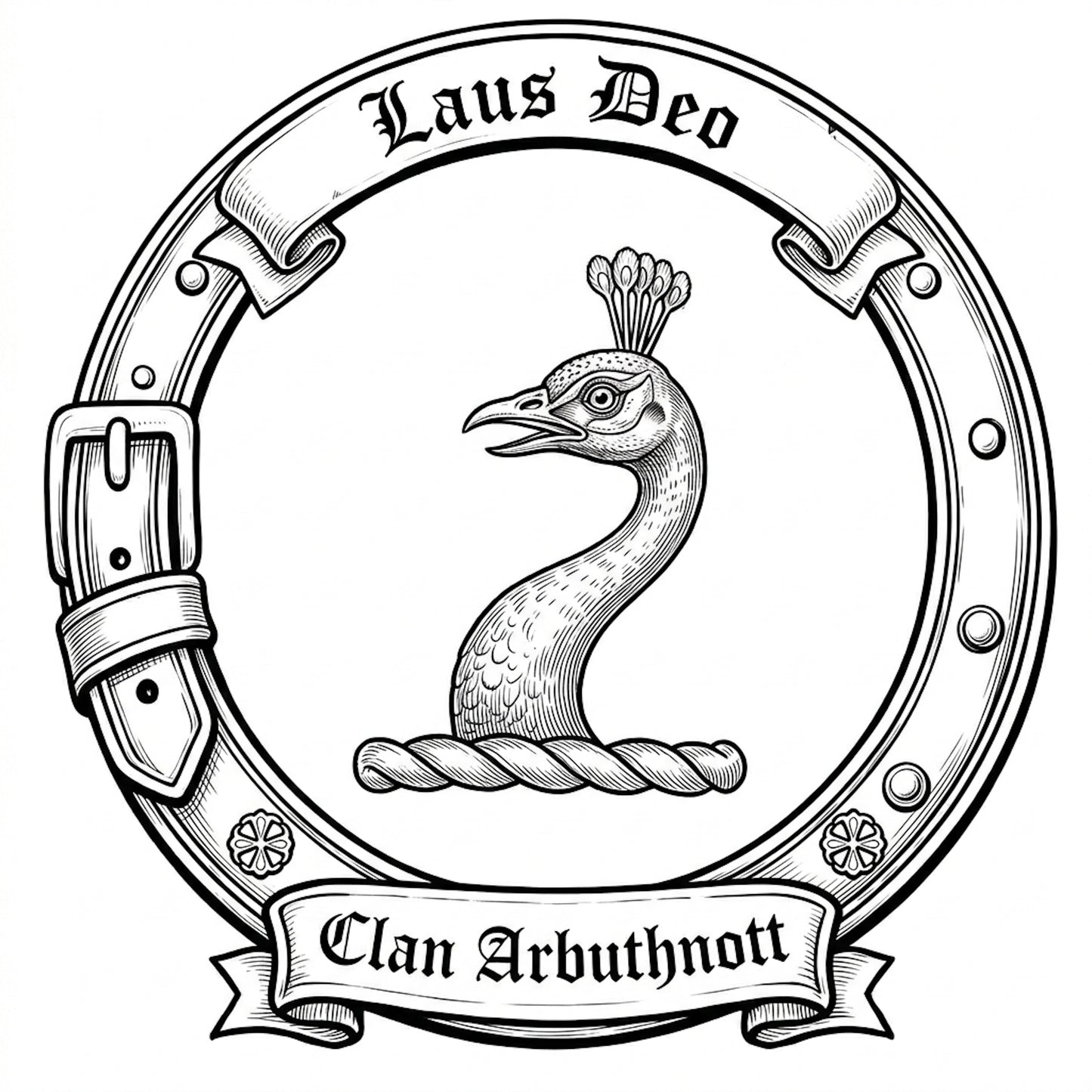 Clan Arbuthnott Crest digital download: Includes Color PNG, B&W PNG, and SVG vector files