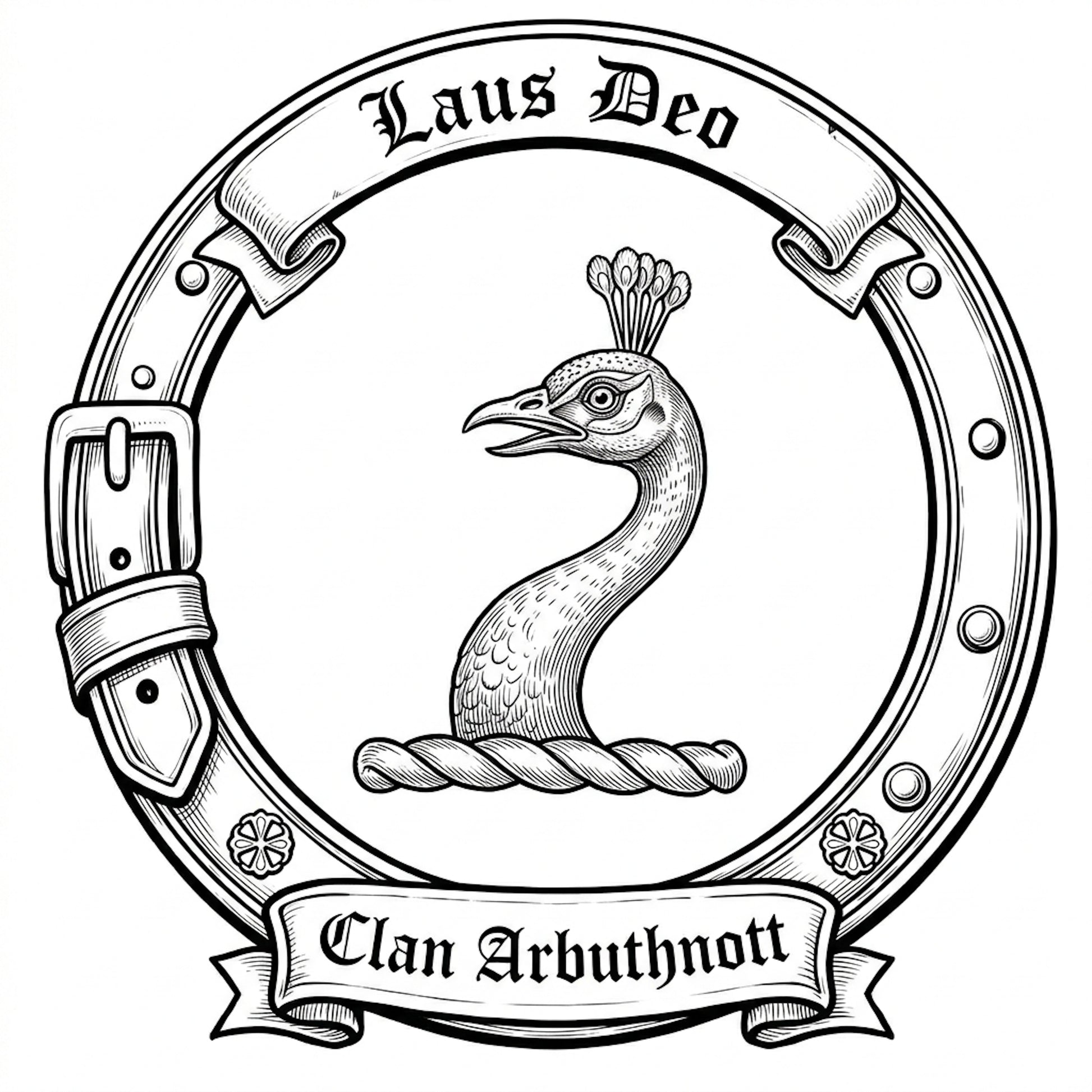 Clan Arbuthnott Crest digital download: Includes Color PNG, B&W PNG, and SVG vector files