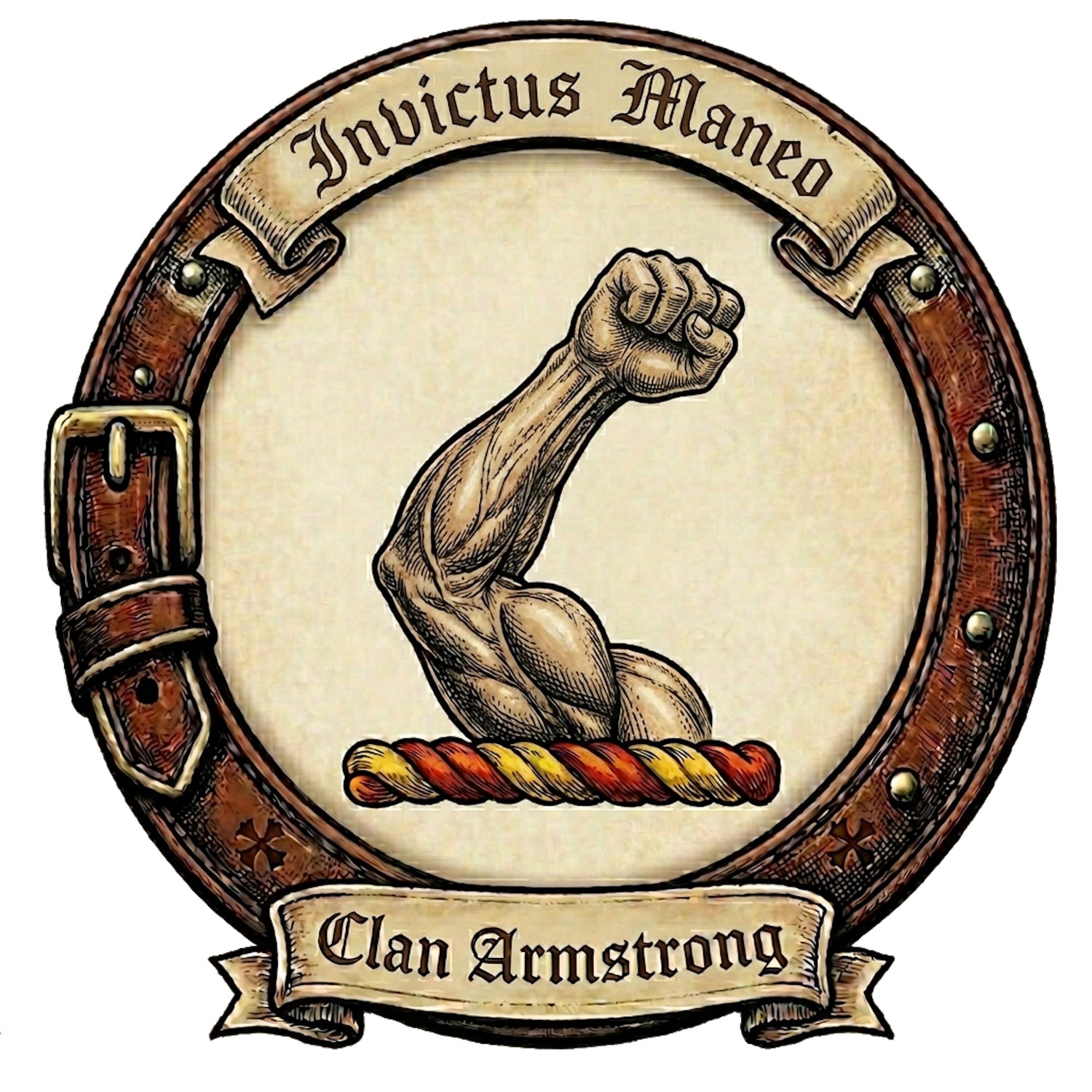 Clan Armstrong Crest digital download: Includes Color PNG, B&W PNG, and SVG vector files