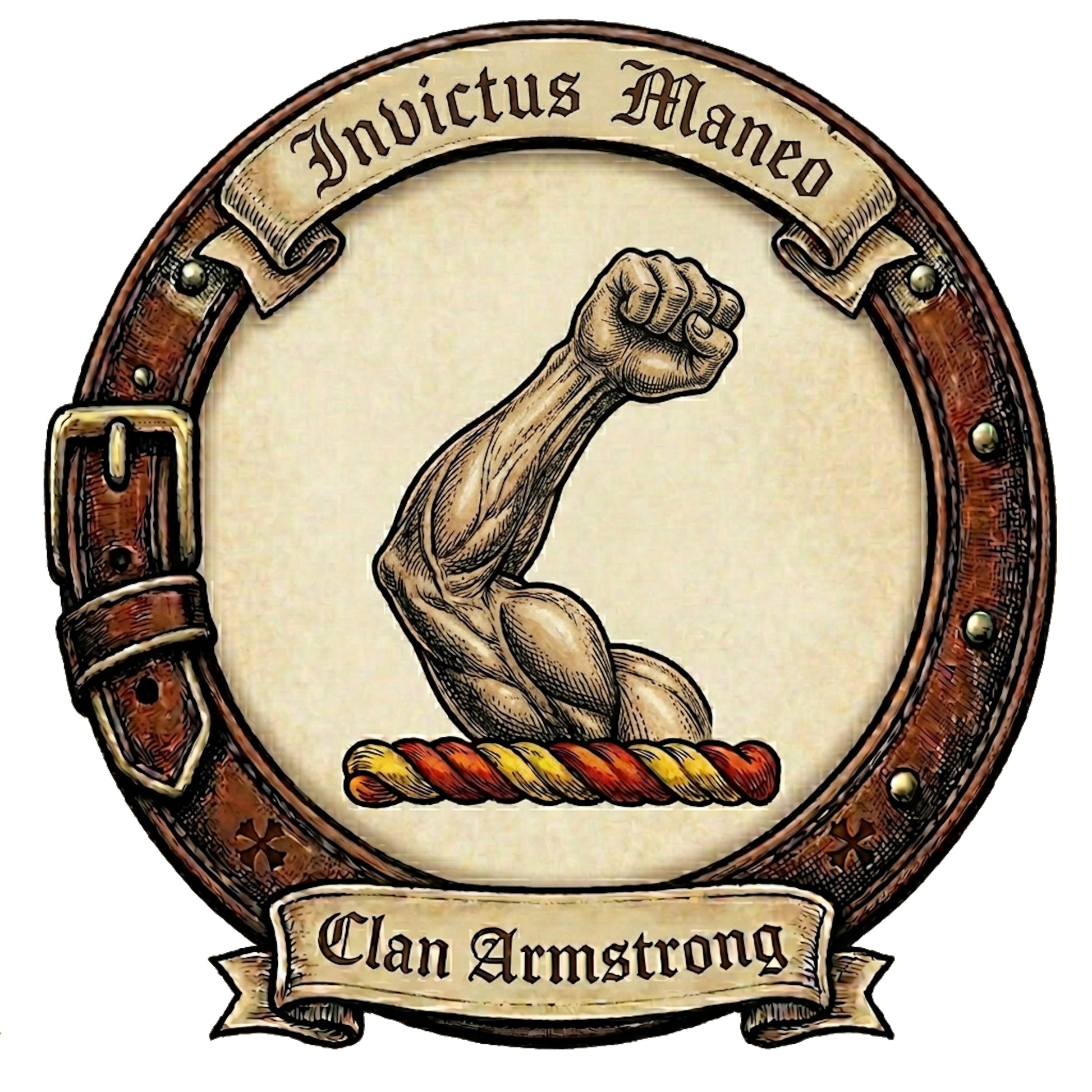 Clan Armstrong Crest digital download: Includes Color PNG, B&W PNG, and SVG vector files