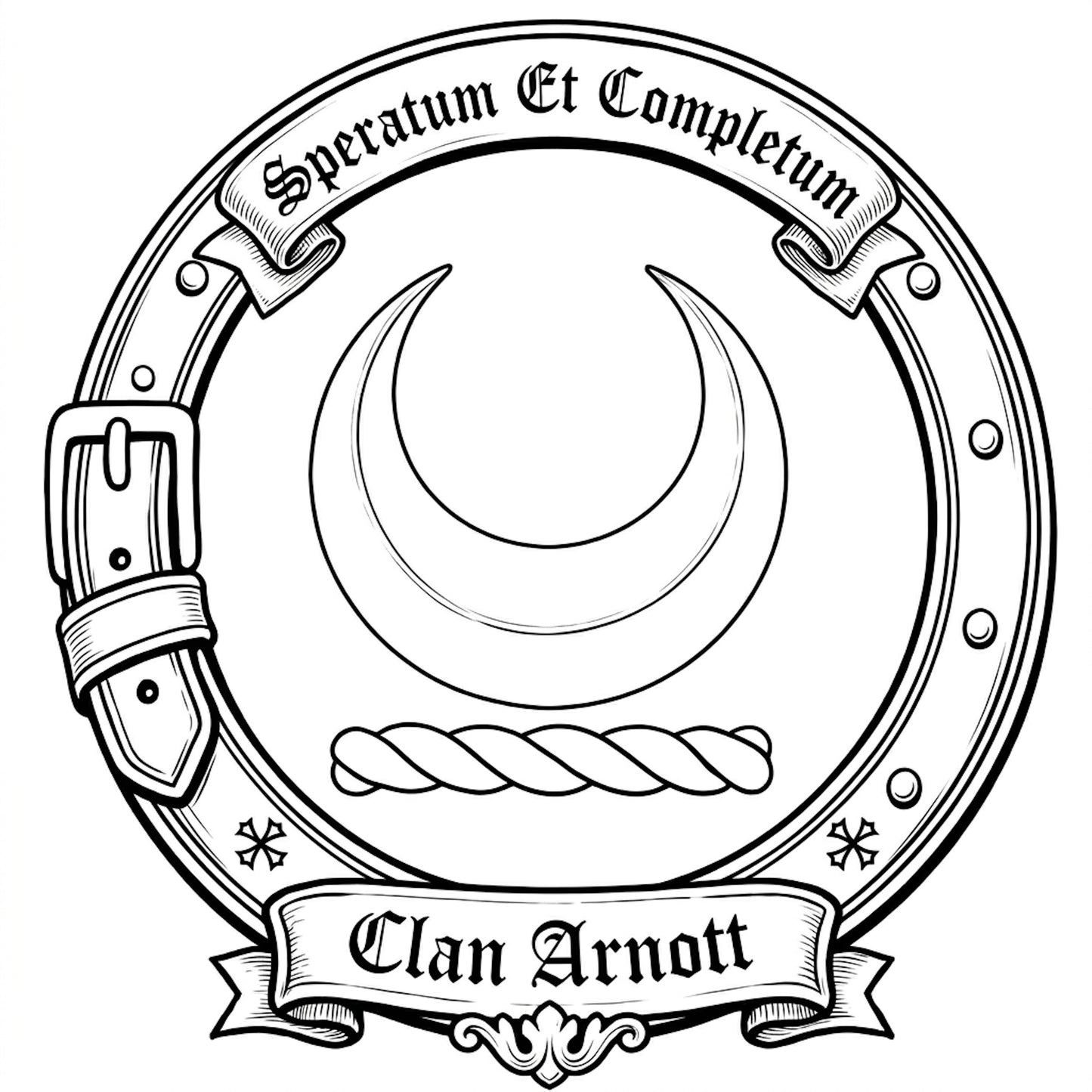 Clan Arnott Crest digital download: Includes Color PNG, B&W PNG, and SVG vector files