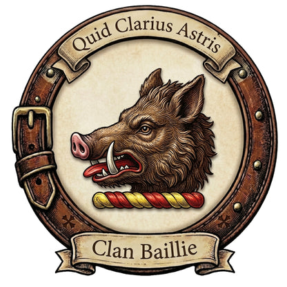 Clan Baillie Crest digital download: Includes Color PNG, B&W PNG, and SVG vector files