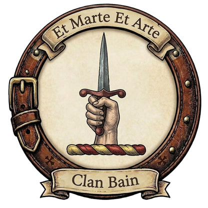 Clan Bain Crest digital download: Includes Color PNG, B&W PNG, and SVG vector files