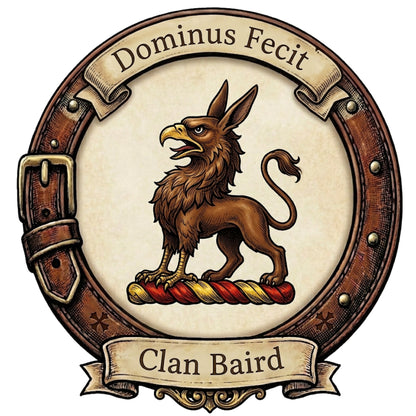 Clan Baird Crest digital download: Includes Color PNG, B&W PNG, and SVG vector files