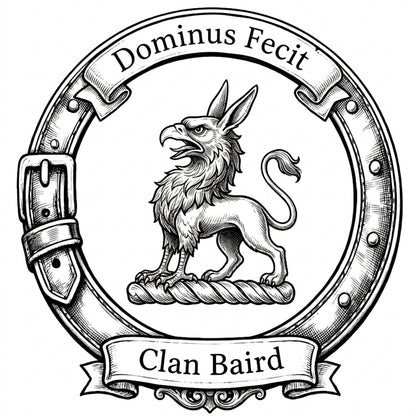 Clan Baird Crest digital download: Includes Color PNG, B&W PNG, and SVG vector files