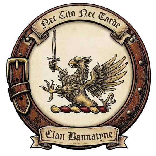 Clan Bannatyne Crest digital download: Includes Color PNG, B&W PNG, and SVG vector files