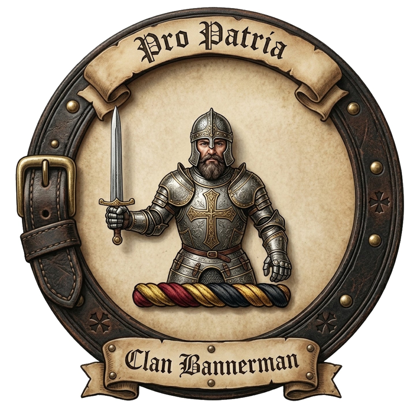 Clan Bannerman Crest digital download: Includes Color PNG, B&W PNG, and SVG vector files
