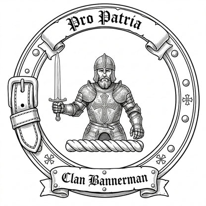 Clan Bannerman Crest digital download: Includes Color PNG, B&W PNG, and SVG vector files