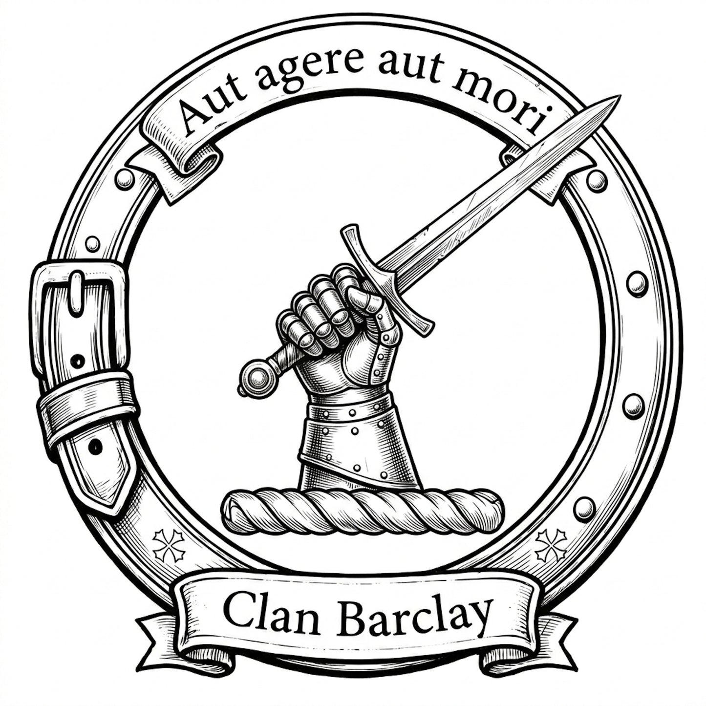 Clan Barclay Crest digital download: Includes Color PNG, B&W PNG, and SVG vector files