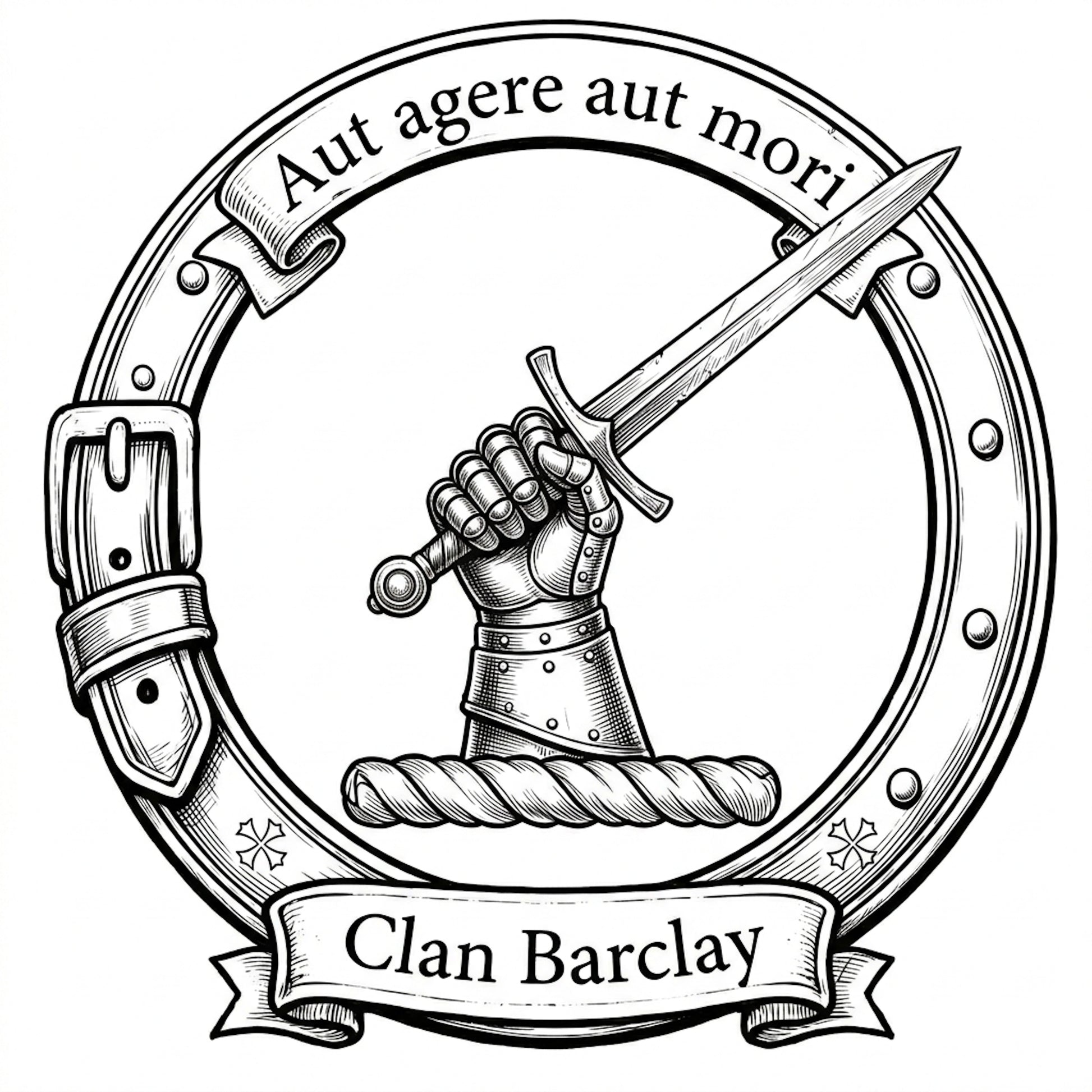 Clan Barclay Crest digital download: Includes Color PNG, B&W PNG, and SVG vector files