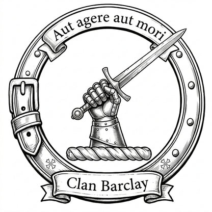 Clan Barclay Crest digital download: Includes Color PNG, B&W PNG, and SVG vector files