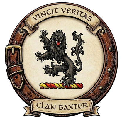 Clan Baxter Crest digital download: Includes Color PNG, B&W PNG, and SVG vector files