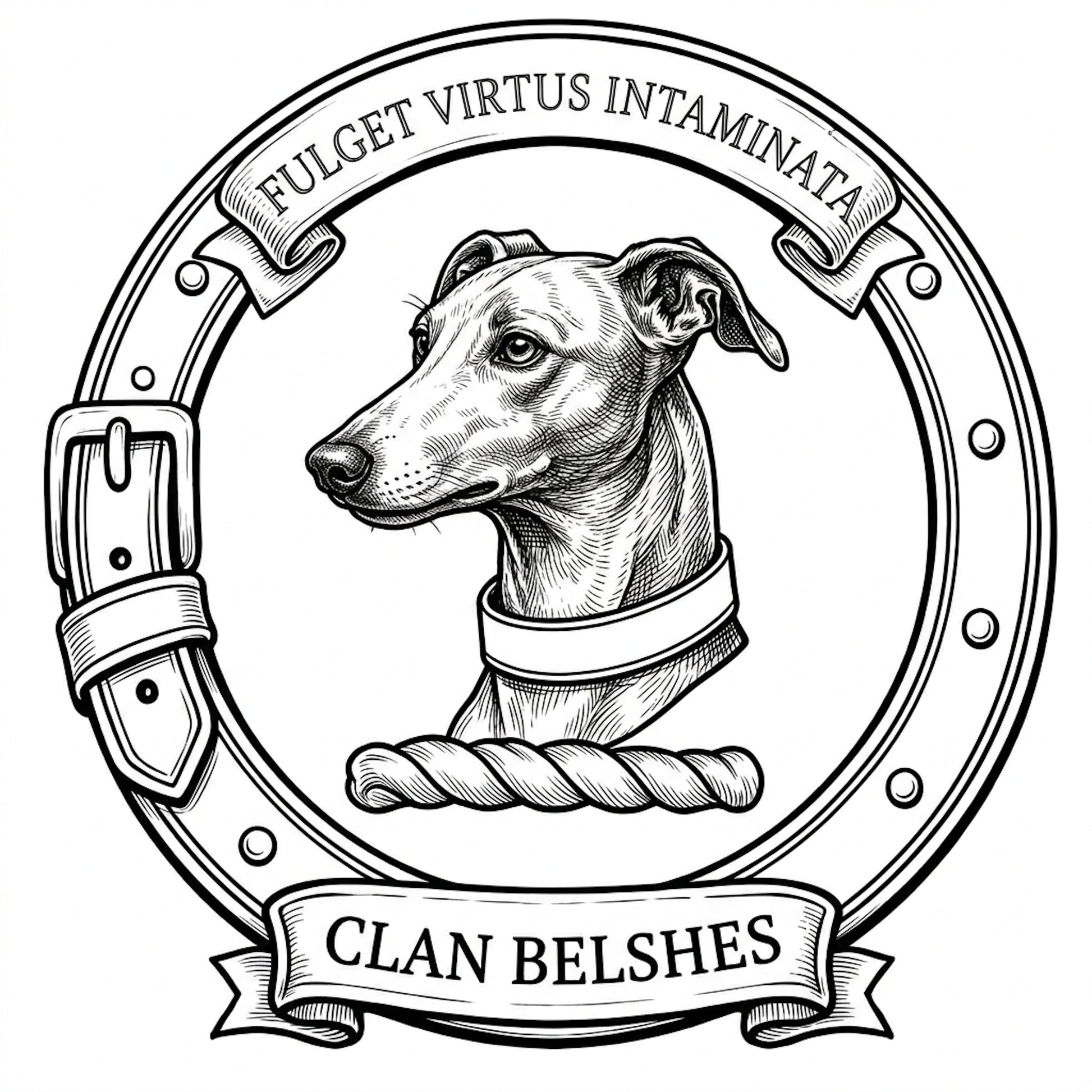 Clan Belshes Crest digital download: Includes Color PNG, B&W PNG, and SVG vector files