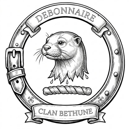 Clan Bethune Crest digital download: Includes Color PNG, B&W PNG, and SVG vector files