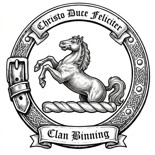 Clan Binning Crest digital download: Includes Color PNG, B&W PNG, and SVG vector files