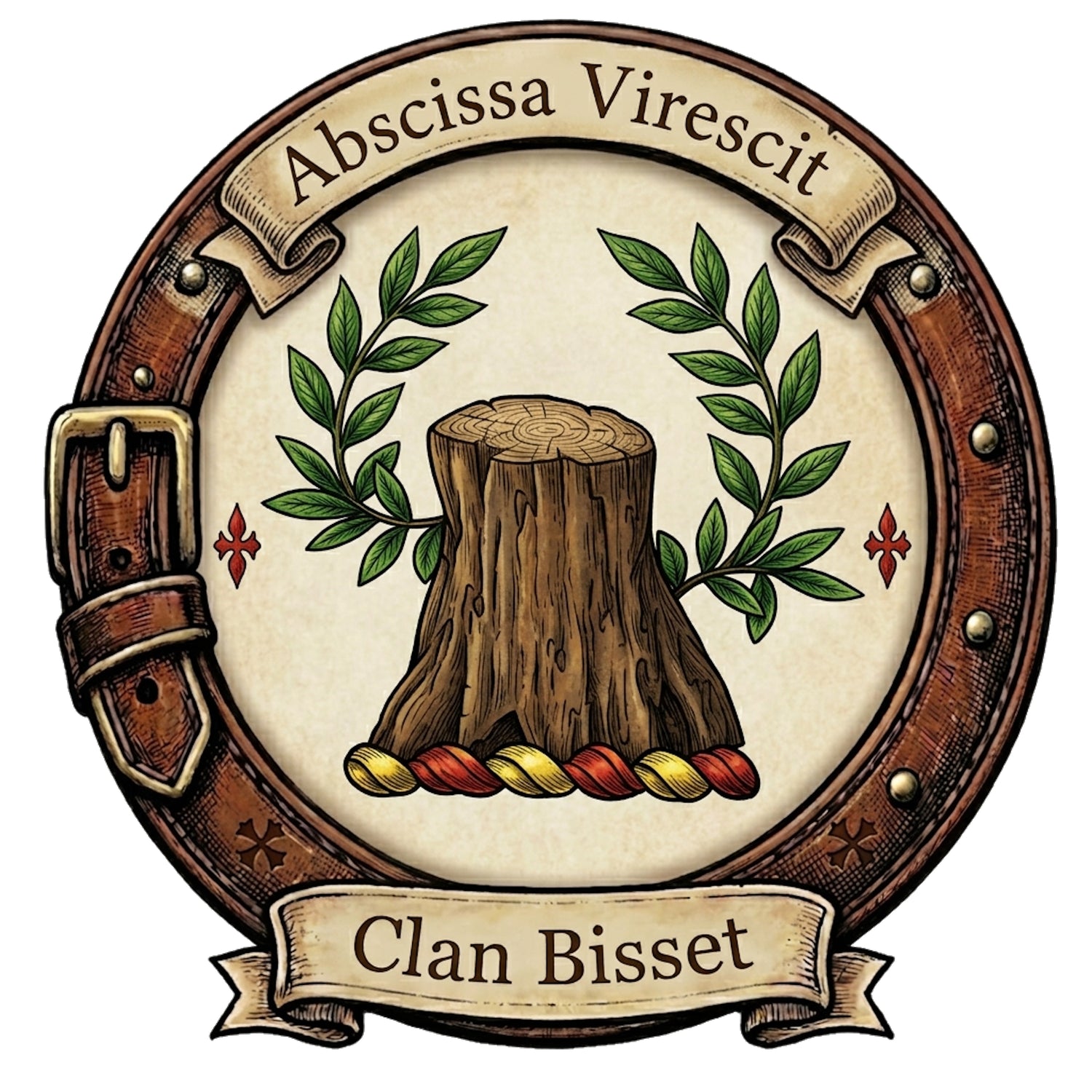 Clan Bisset Crest digital download: Includes Color PNG, B&W PNG, and SVG vector files