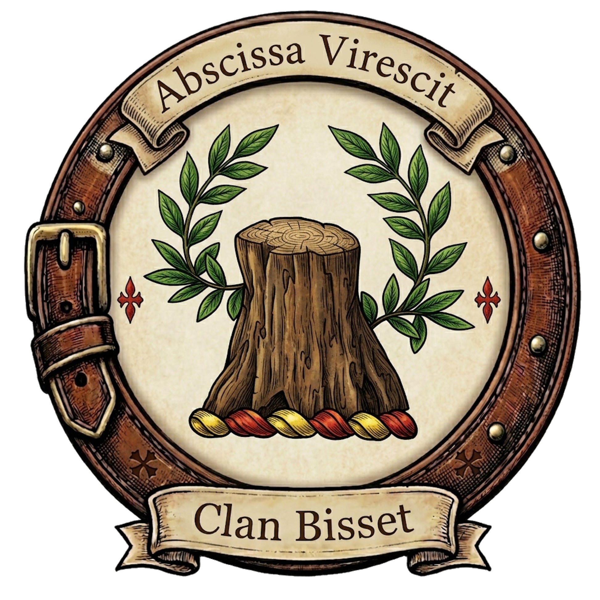 Clan Bisset Crest digital download: Includes Color PNG, B&W PNG, and SVG vector files