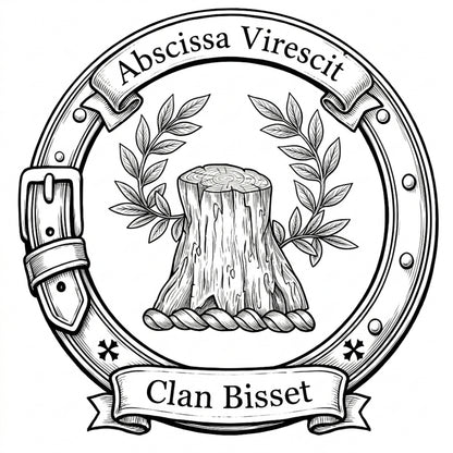 Clan Bisset Crest digital download: Includes Color PNG, B&W PNG, and SVG vector files