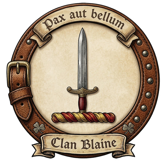 Clan Blane Crest digital download: Includes Color PNG, B&W PNG, and SVG vector files