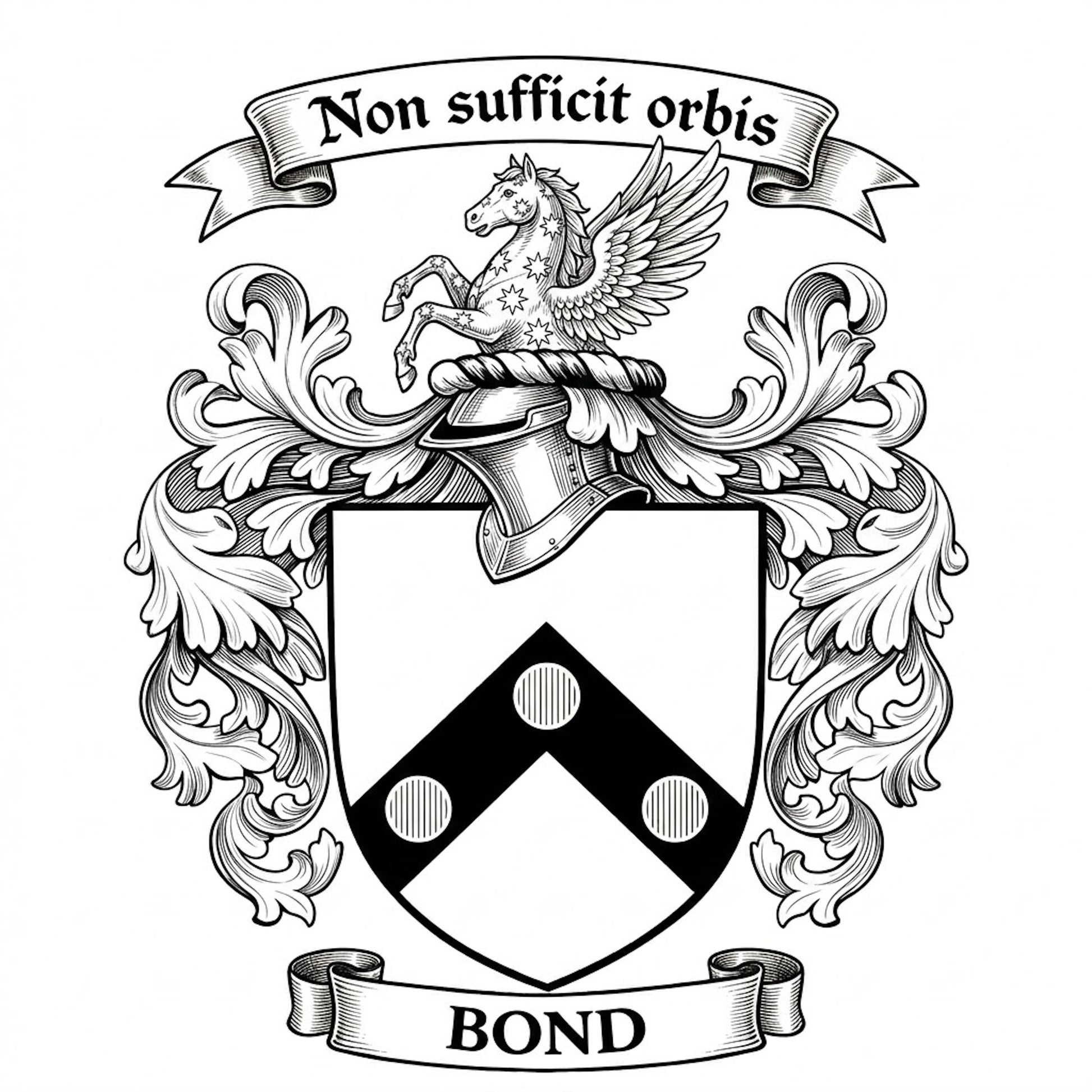 The Bond Family Coat of Arms digital download: Includes Color PNG, B&W PNG, and SVG vector files